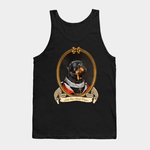 Renaissance Dog - Lady Ursa Amelie Wagner (A Rottweiler) Tank Top by JMSArt